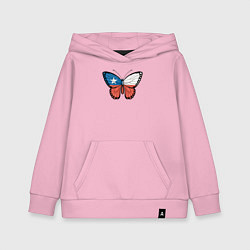 Толстовка детская хлопковая Бабочка Чили, цвет: светло-розовый