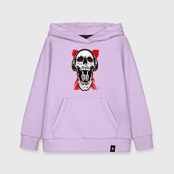 Толстовка детская хлопковая DnB skull, цвет: лаванда