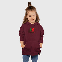 Толстовка детская хлопковая Рим Италия, цвет: меланж-бордовый — фото 2