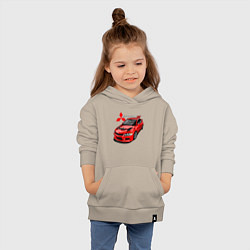 Толстовка детская хлопковая Lancer Evolution 8, цвет: миндальный — фото 2