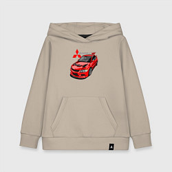 Толстовка детская хлопковая Lancer Evolution 8, цвет: миндальный