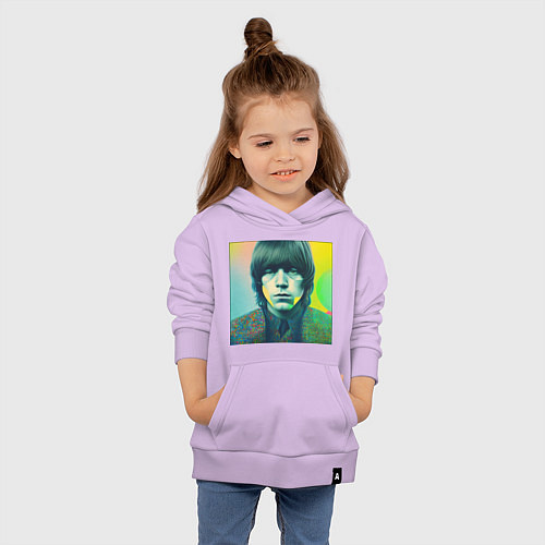 Детская толстовка-худи Brian Jones Pop Glitch Art / Лаванда – фото 4