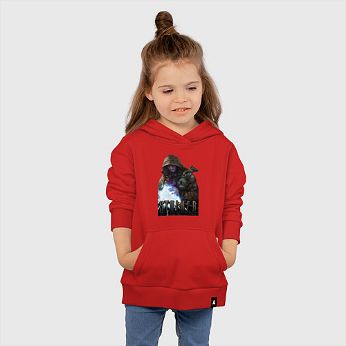 Детская толстовка-худи Stalker - Меченный / Красный – фото 4