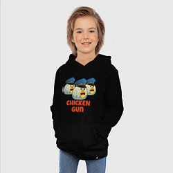 Толстовка детская хлопковая Chicken Gun команда синие, цвет: черный — фото 2