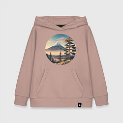 Толстовка детская хлопковая Природа Японии и Дальнего Востока, цвет: пыльно-розовый