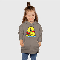 Толстовка детская хлопковая Duckling hearts, цвет: утренний латте — фото 2