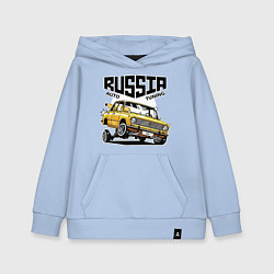Толстовка детская хлопковая Russia tuning car, цвет: мягкое небо