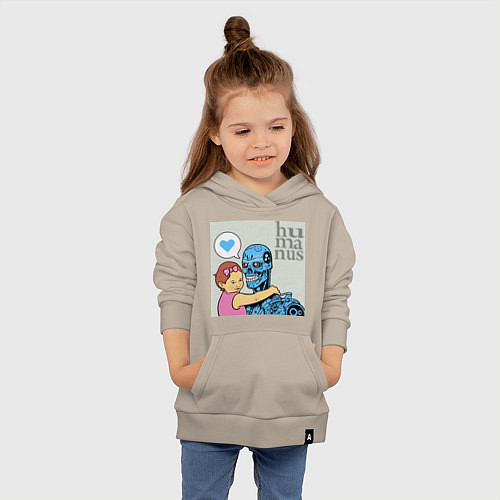 Детская толстовка-худи Гуманизм / Миндальный – фото 4