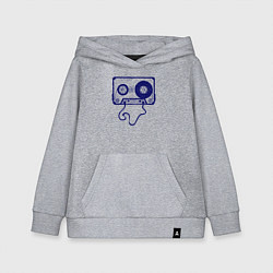 Толстовка детская хлопковая Music cassette, цвет: меланж
