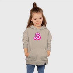 Толстовка детская хлопковая Б - значит Барби, цвет: миндальный — фото 2