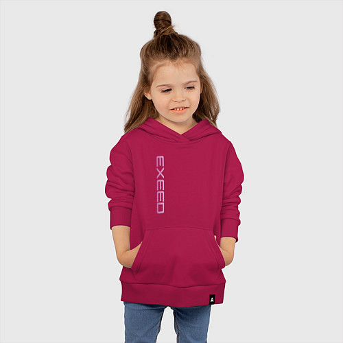 Детская толстовка-худи Exeed pink logo / Маджента – фото 4