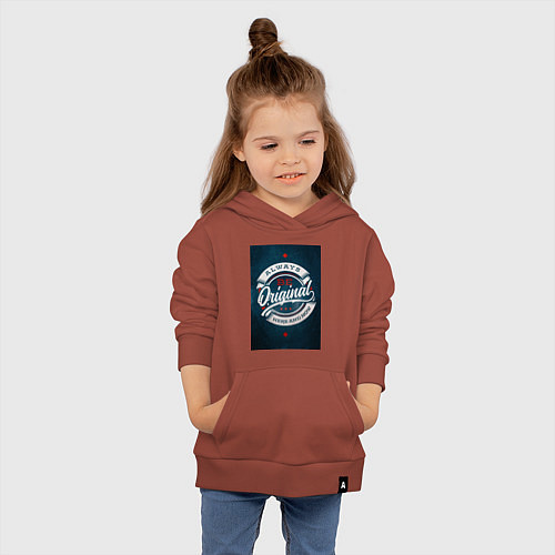Детская толстовка-худи Always be original / Кирпичный – фото 4