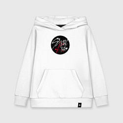 Толстовка детская хлопковая Stray Kids logo, цвет: белый