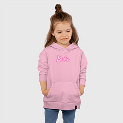 Толстовка детская хлопковая Барби Фильм Логотип, цвет: светло-розовый — фото 2