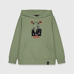 Толстовка детская хлопковая Depeche Mode 2023 Memento Mori - Dave & Martin 03, цвет: авокадо