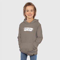 Толстовка детская хлопковая Горы и лес be wild, цвет: утренний латте — фото 2