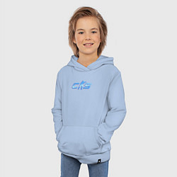 Толстовка детская хлопковая CS2 blue logo, цвет: мягкое небо — фото 2