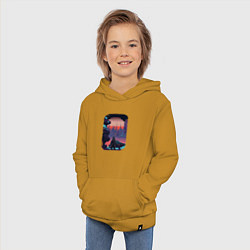 Толстовка детская хлопковая 8-bit fantasy, цвет: горчичный — фото 2