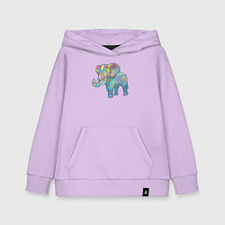 Толстовка детская хлопковая Beautiful elephant, цвет: лаванда