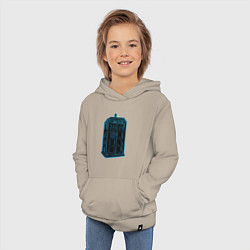 Толстовка детская хлопковая Black tardis, цвет: миндальный — фото 2