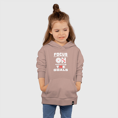 Детская толстовка-худи Цель ясна задача определена / Пыльно-розовый – фото 4