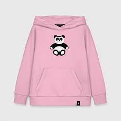 Толстовка детская хлопковая Панда медведь cartoon, цвет: светло-розовый