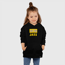 Толстовка детская хлопковая Acid jazz, цвет: черный — фото 2