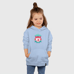 Толстовка детская хлопковая Liverpool fc sport collection, цвет: мягкое небо — фото 2