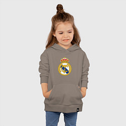 Толстовка детская хлопковая Real madrid fc sport, цвет: утренний латте — фото 2