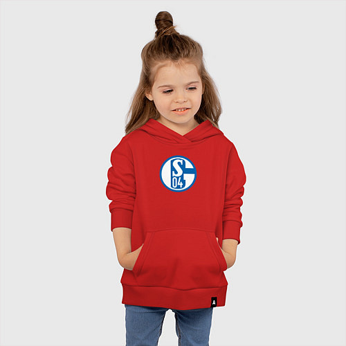 Детская толстовка-худи Schalke 04 fc club / Красный – фото 4