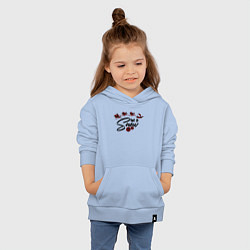 Толстовка детская хлопковая Pajama pattern let it snow, цвет: мягкое небо — фото 2