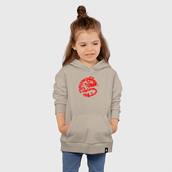 Толстовка детская хлопковая Manchester dragon, цвет: миндальный — фото 2