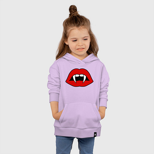 Детская толстовка-худи Поцелуй дракулы / Лаванда – фото 4