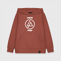 Толстовка детская хлопковая Linkin Park logo, цвет: кирпичный