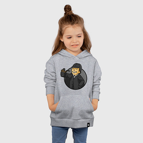 Детская толстовка-худи Vault detective / Меланж – фото 4