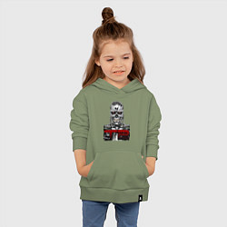 Толстовка детская хлопковая Terminator 2 T800, цвет: авокадо — фото 2