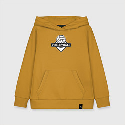 Толстовка детская хлопковая Volleyball club, цвет: горчичный
