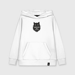 Толстовка детская хлопковая Mother of cats, цвет: белый