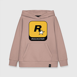 Толстовка детская хлопковая Rockstar, цвет: пыльно-розовый