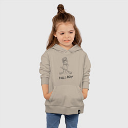 Толстовка детская хлопковая Bart hellboy Lill Peep, цвет: миндальный — фото 2
