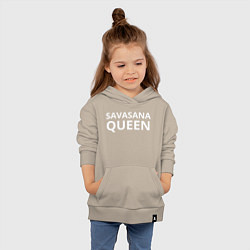 Толстовка детская хлопковая Королева шавасаны, цвет: миндальный — фото 2