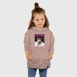 Толстовка детская хлопковая Lee Know Rock Star Stray Kids, цвет: пыльно-розовый — фото 2