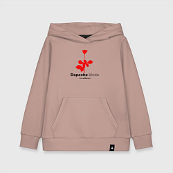 Толстовка детская хлопковая Depeche Mode - Violator album logo, цвет: пыльно-розовый