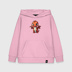 Толстовка детская хлопковая Дракоша карминный шустрик, цвет: светло-розовый