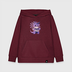 Детская толстовка-худи Фиолетовый дракон в свитере