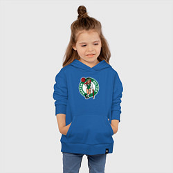 Толстовка детская хлопковая Boston Celtics girl, цвет: синий — фото 2