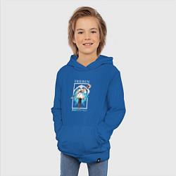 Толстовка детская хлопковая Фрирен - в полете с посохом, цвет: синий — фото 2