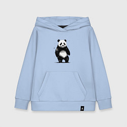 Толстовка детская хлопковая Панда стоит, цвет: мягкое небо