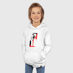 Толстовка детская хлопковая Боевые искуства black and red, цвет: белый — фото 2