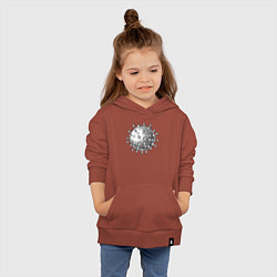 Толстовка детская хлопковая Частица вируса, цвет: кирпичный — фото 2
